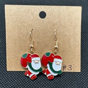 🆕#3 Santa Christmas dangle earrings stocking stuffer